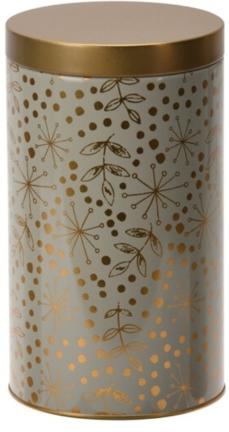 Plechová dóza šedá 19x11 cm