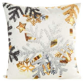 Vánoční polštář ANGELINA SW bílá 45x45 cm mikrovlákno MyBestHome