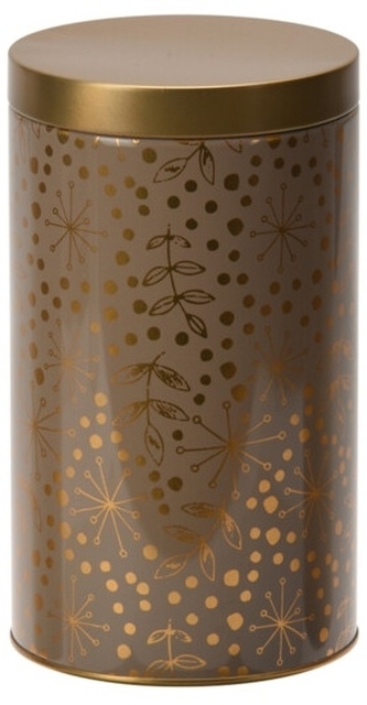 Plechová dóza hnědá 19x11 cm