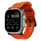 Nomad Rugged Strap, orange/black - AW Ultra 2/1 (49mm) 9/8/7 (45mm)/6/SE/5/4 (44mm)/3/2/1 (42mm)