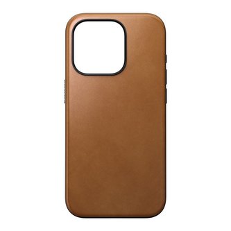 Nomad Modern Leather Case, english tan - iPhone 15 Pro