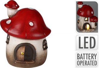 Keramická muchomůrka A s LED osvětlením