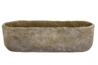 Květináč Anton šedý oválný 10x11x33,5 cm