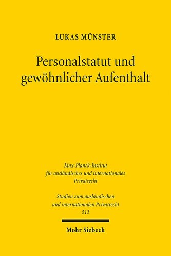 Personalstatut und gewöhnlicher Aufenthalt