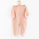 Kojenecký mušelínový overal s kapucí New Baby Comfort clothes růžová - velikost 74 (6-9m)