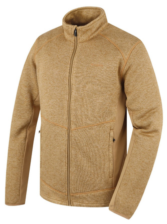 Pánský fleecový svetr na zip Alan M beige - XL