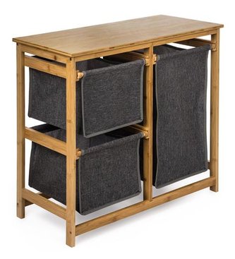 Koš na prádlo G21 38 l s úložnými boxy, bambusový Koš na prádlo G21 38 l s úložnými boxy, bambusový