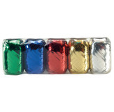 Stuha dárková, 5 ks, mix metalických barev