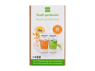 Weleda Kids sprchový krém a šampon Happy Orange 2in1 Shampoo & Shower Cream 150 ml + sprchový krém a šampon Lively Lime 2in1 Shampoo & Shower Cream 150 ml