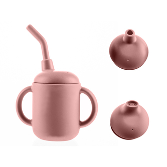 Silikonový hrníček 2v1, Old Pink