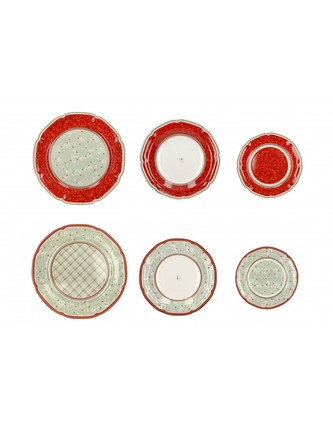 vada- Vánoční jídelní 18-ti dílná sada talířů Connubio BRANDANI vada- Vánoční jídelní 18-ti dílná sada talířů Connubio BRANDANI