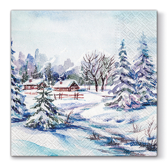 Ubrousky PAW L 33x33 cm Winter Village