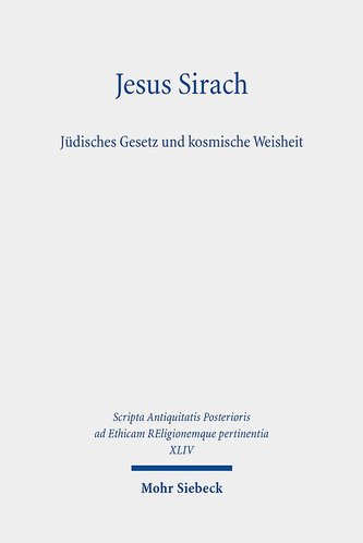 Jesus Sirach, Jüdisches Gesetz und kosmische Weisheit