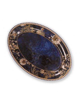 Oválný talíř/tác 35 cm Danubio Blu BRANDANI