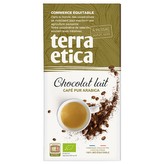 Terra Etica Bio mléčná čokoláda s kávou arabica, 100 g