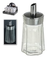 cukřenka 175ml, dávkovací, hranatá, sklo/NR  *PO 30.9.