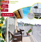 Zástěna na balkon 0,75 x 6 m s UV filtrem