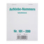 Čísla samolepící Wolf & Appenzeller, Čísla 101-200