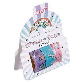 Dekorační lepicí pásky Nici, 3 kusy, růžová, zelená, fialová