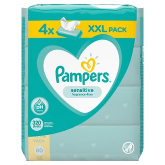 Pampers Sensitive Dětské Čisticí Ubrousky 4x80ks