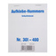 Čísla samolepící Wolf & Appenzeller, Čísla 301-400