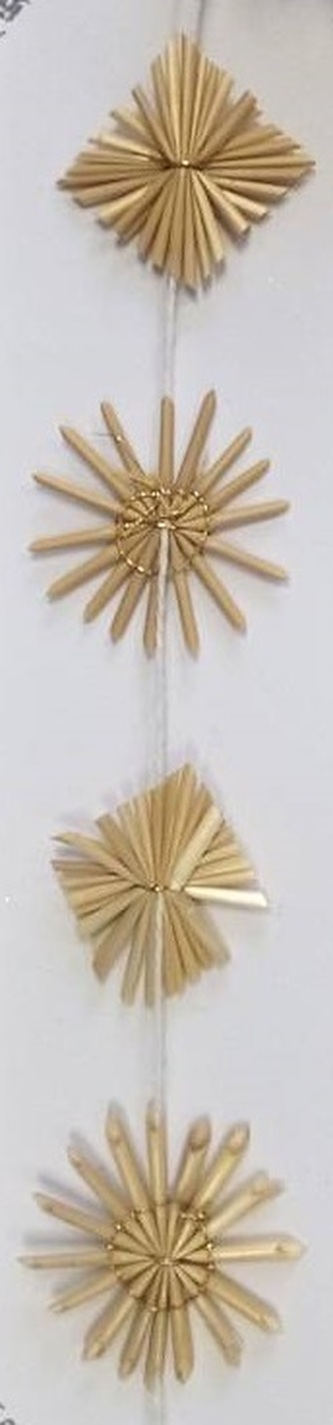 Řetěz vánoční slaměný 1,8 m