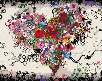 Malowanie po numerach Miłość w detalach 40x50cm Malowanie po numerach Miłość w detalach 40x50cm