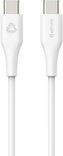 eSTUFF INFINITE Super Soft USB-C to USB-C Cable, 3m, 100% recyklovaný, bílá