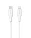 eSTUFF INFINITE Super Soft USB-C to Lightning Cable to Cable MFI 3m, 100% recyklovaný, bílá