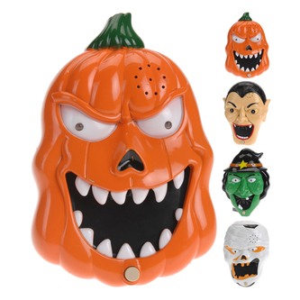 Dekorace Halloween - maska ??20x13 cm - svítící se zvukem - různé druhy, 1ks