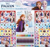 Samolepkový set s omalovánkami a voskovkami 500ks Ledové království