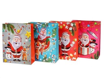 Torebka prezentowa z motywem świątecznym MIX