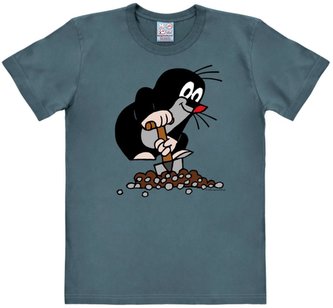 Pánské tričko Krteček: Rýč a kopec (2XL) modrá bavlna Pánské tričko Krteček: Rýč a kopec (2XL) modrá bavlna