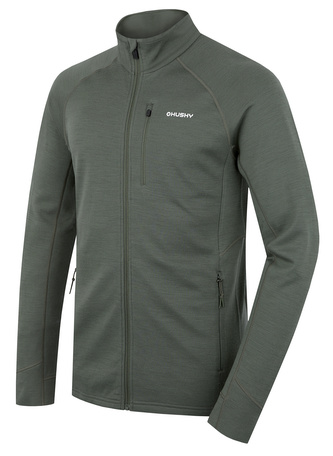 Pánská mikina z merino vlny Alou M khaki - M