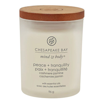Svíčka ve skleněné váze Chesapeake Bay Candle, Klid a mír, 96 g, Jasmín a kašmír, PT31901E