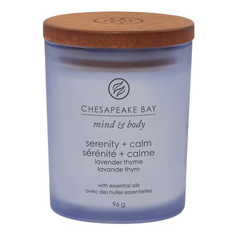 Svíčka ve skleněné váze Chesapeake Bay Candle, Ticho a klid, 96 g, levandule a tymián, PT40889E