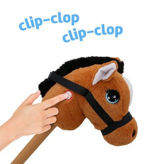 Hobby Horse - Kůň na tyči 76 cm hnědá