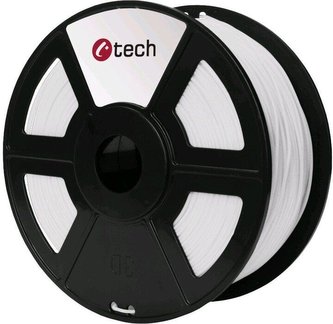 C-TECH tisková struna (filament), PETG, 1,75mm, 1kg, bílá (3DF-PETG1.75-W)
