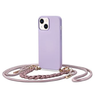 Kryt se šňůrkou pro iPhone 14 - Tech-Protect, Icon Chain Violet