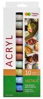 Farba akrylowa 12 ml 10 kol metaliczne HAPPY COLOR