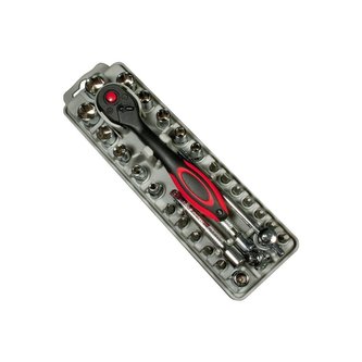 Sada 27 ks bitů s ráčnou a nástavci