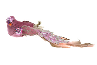 Ptáček s klipem - Růžový