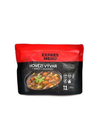 Expres menu - Hovězí vývar s masem a zeleninou 330g