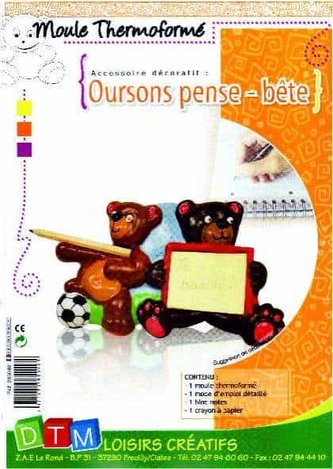 Odlévací forma - Medvědi+tužka+post-it