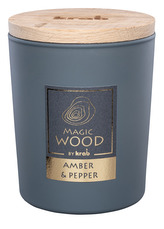 Svíčka sklo - MAGIC WOOD 300 g - Amber & Pepper (cena bez slev)