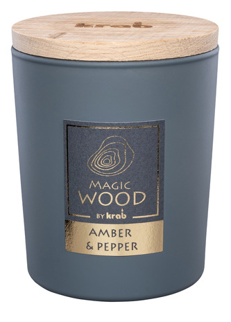 Svíčka sklo - MAGIC WOOD 300 g - Amber & Pepper (cena bez slev)