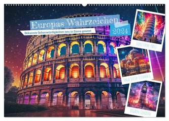 Europas Wahrzeichen (Wandkalender 2024 DIN A2 quer), CALVENDO Monatskalender