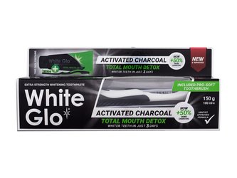 White Glo Charcoal Zubní pasta Total Mouth Detox 150 g unisex