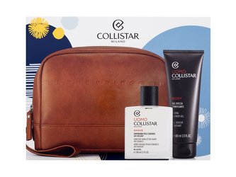 Collistar Uomo balzám po holení Uomo Shave Sensitive Skins After-Shave 100 ml + sprchový gel Body Toning Shower Gel 100 ml+ kosmetická taštička The Bridge