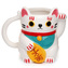 Keramický hrnek Maneki Neko kočka pro štěstí - bílý